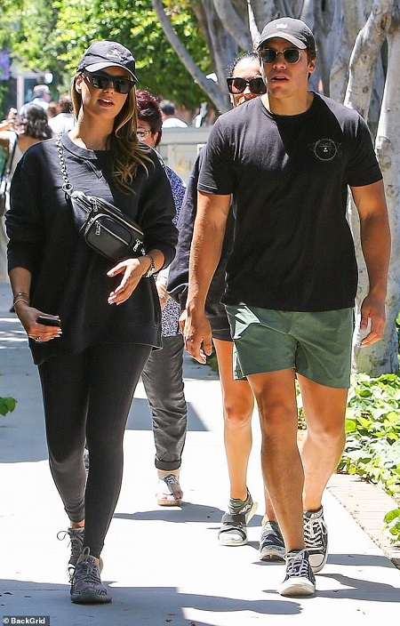 Joe and Nicky are moving forward with their couple goals as they step out for a laid-back stroll. August 8, 2019.